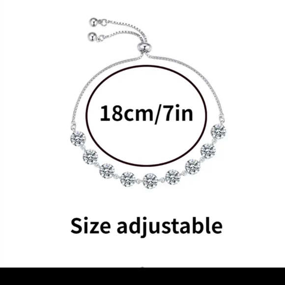 ONE PIECE ZIRCON FLORAL PULL BRACELET 5 Flower's - Picture 3 of 3